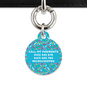 Blue Birthday Sprinkles Pet ID Tag