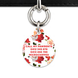 Red And White Roses Pet ID Tag