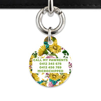 Vintage Sunflowers Pet ID Tag