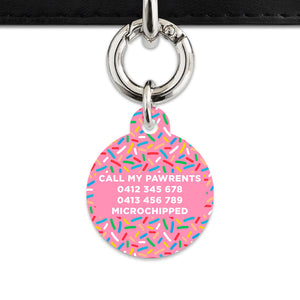 Pink Birthday Sprinkles Pet ID Tag