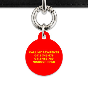 Burger Pattern Pet ID Tag