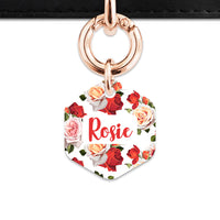 Red And White Roses Pet ID Tag