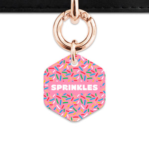 Pink Birthday Sprinkles Pet ID Tag