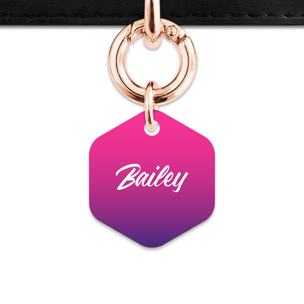 Purple Gradient Pet ID Tag