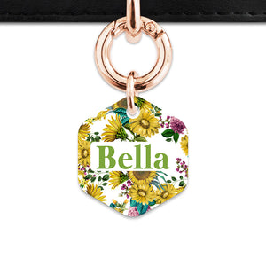 Vintage Sunflowers Pet ID Tag