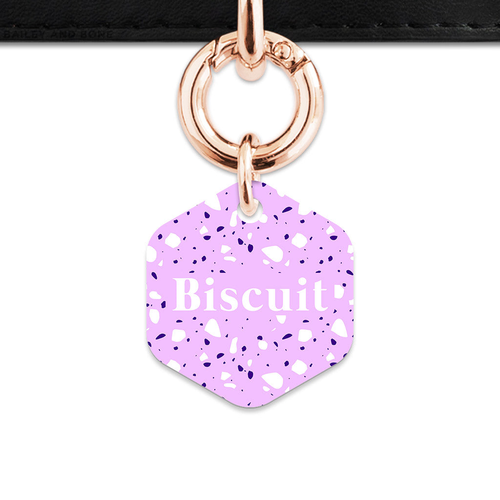 Lavender Terrazzo Pet ID Tag