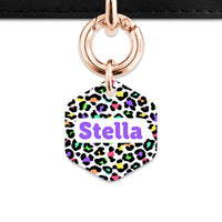 Pastel Leopard Print Pet ID Tag