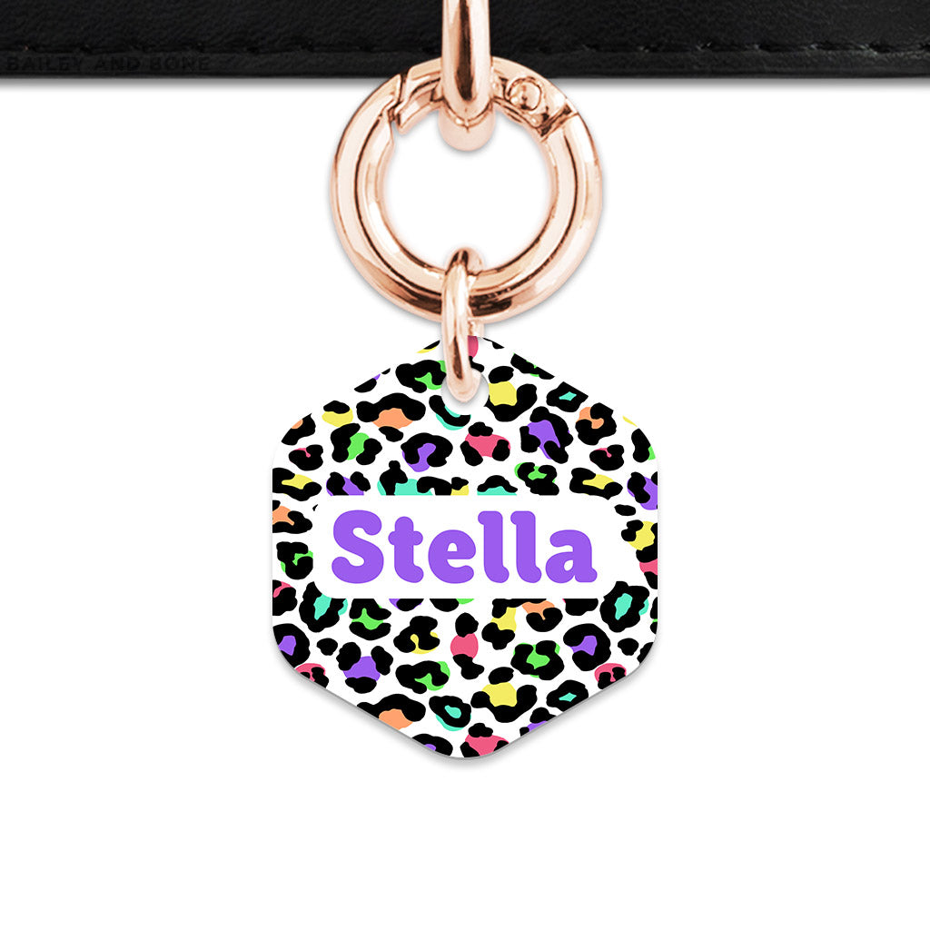 Pastel Leopard Print Pet ID Tag