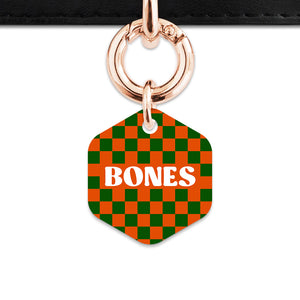 Halloween Checkers Pet ID Tag