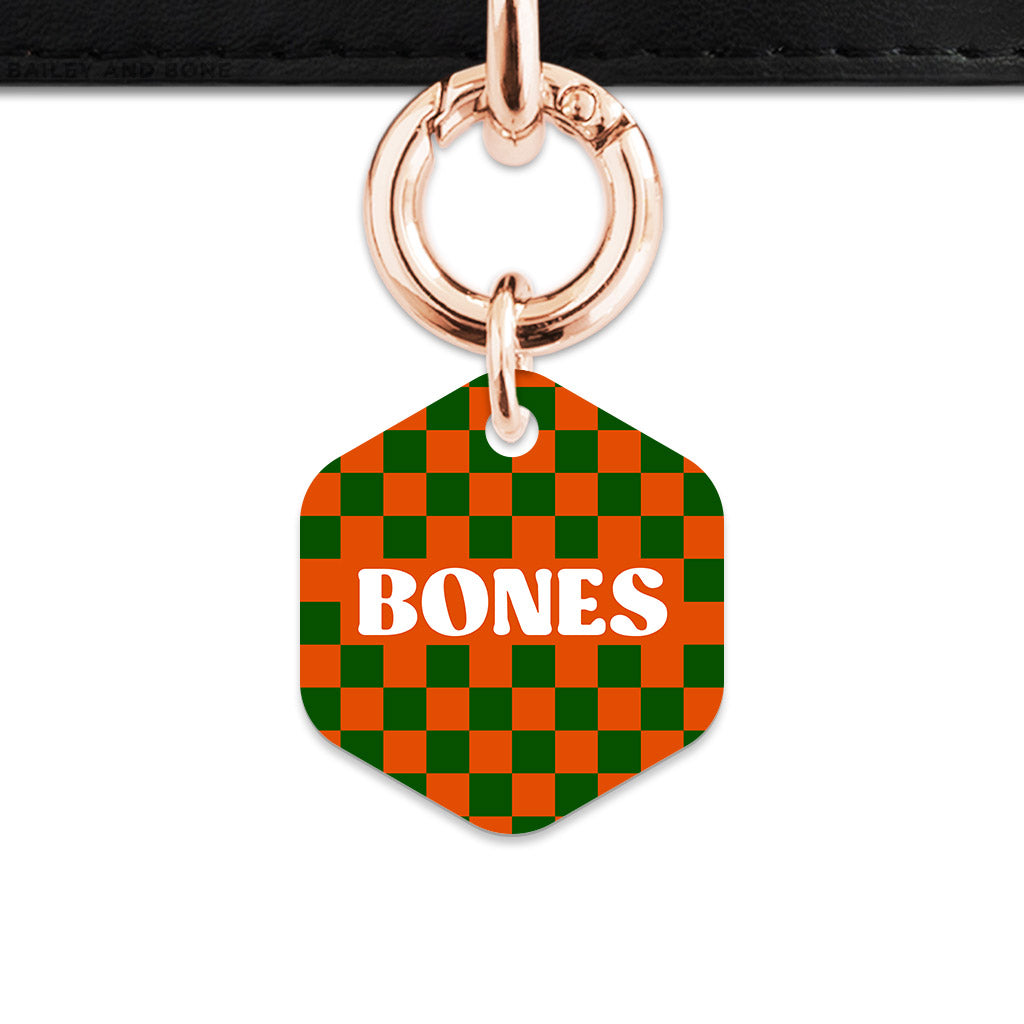 Halloween Checkers Pet ID Tag