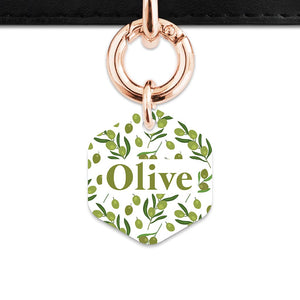 Olive Pattern Pet ID Tag