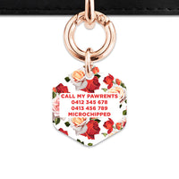 Red And White Roses Pet ID Tag