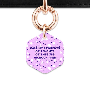 Lavender Terrazzo Pet ID Tag