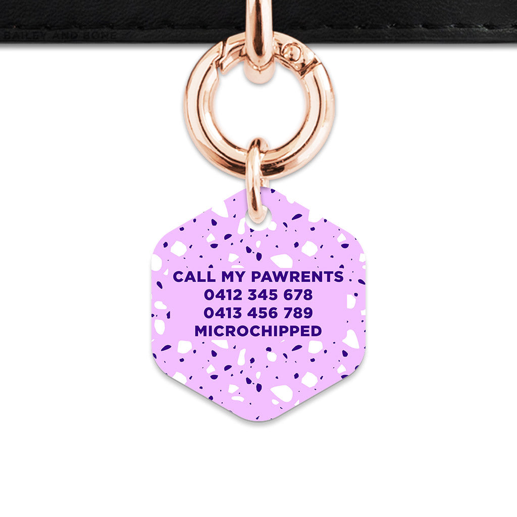 Lavender Terrazzo Pet ID Tag