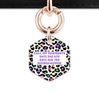 Pastel Leopard Print Pet ID Tag