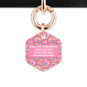 Pink Birthday Sprinkles Pet ID Tag