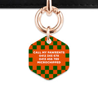 Halloween Checkers Pet ID Tag