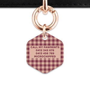 Winter Gingham Pet ID Tag
