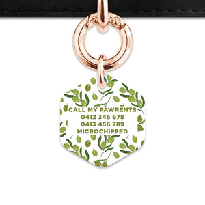 Olive Pattern Pet ID Tag