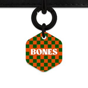 Halloween Checkers Pet ID Tag