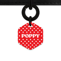 Red And White Polka Dots Pet ID Tag