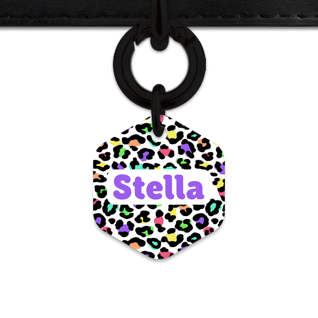 Pastel Leopard Print Pet ID Tag