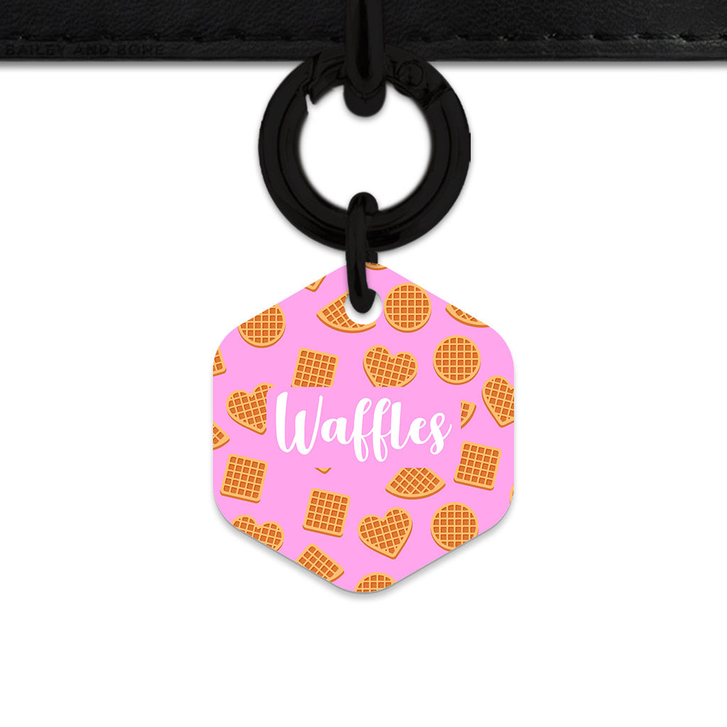 Pink Waffles Pattern Pet ID Tag