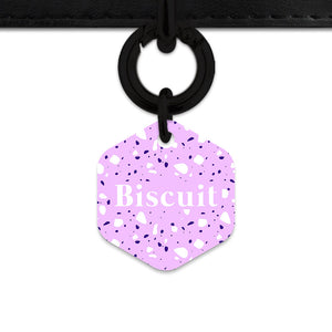 Lavender Terrazzo Pet ID Tag
