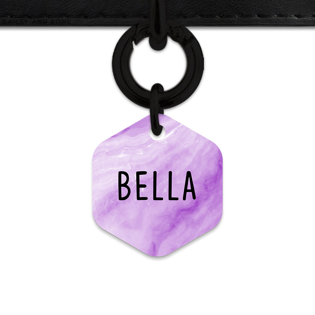 Light Purple Marble Pet ID Tag