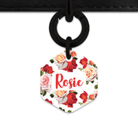 Red And White Roses Pet ID Tag