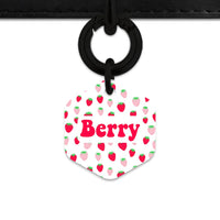 Pink And Red Strawberries Pet ID Tag