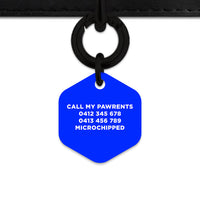 Blue Flames Pet ID Tag