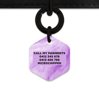 Light Purple Marble Pet ID Tag