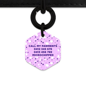 Lavender Terrazzo Pet ID Tag