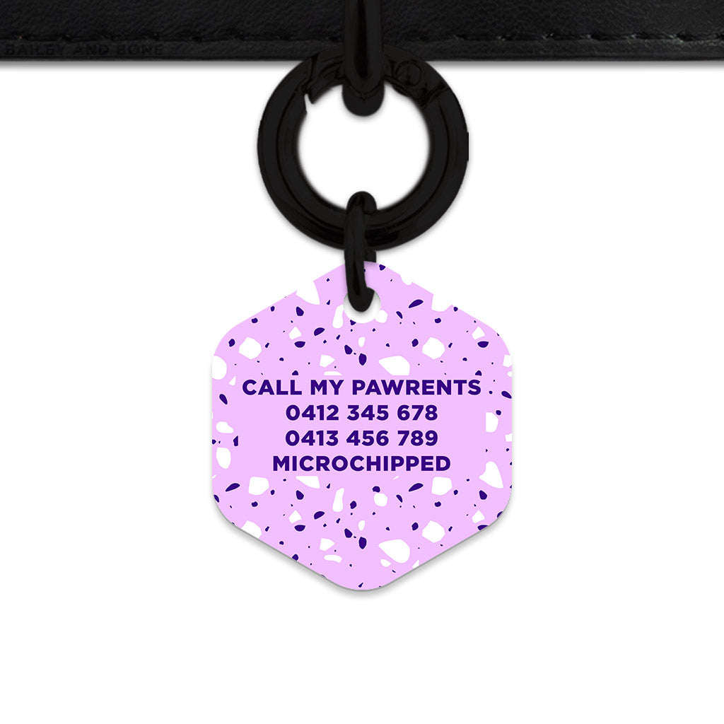 Lavender Terrazzo Pet ID Tag