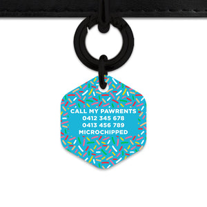 Blue Birthday Sprinkles Pet ID Tag