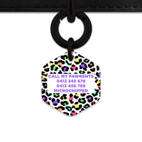 Pastel Leopard Print Pet ID Tag