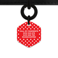 Red And White Polka Dots Pet ID Tag