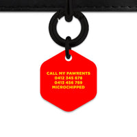 Burger Pattern Pet ID Tag
