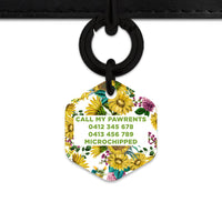 Vintage Sunflowers Pet ID Tag