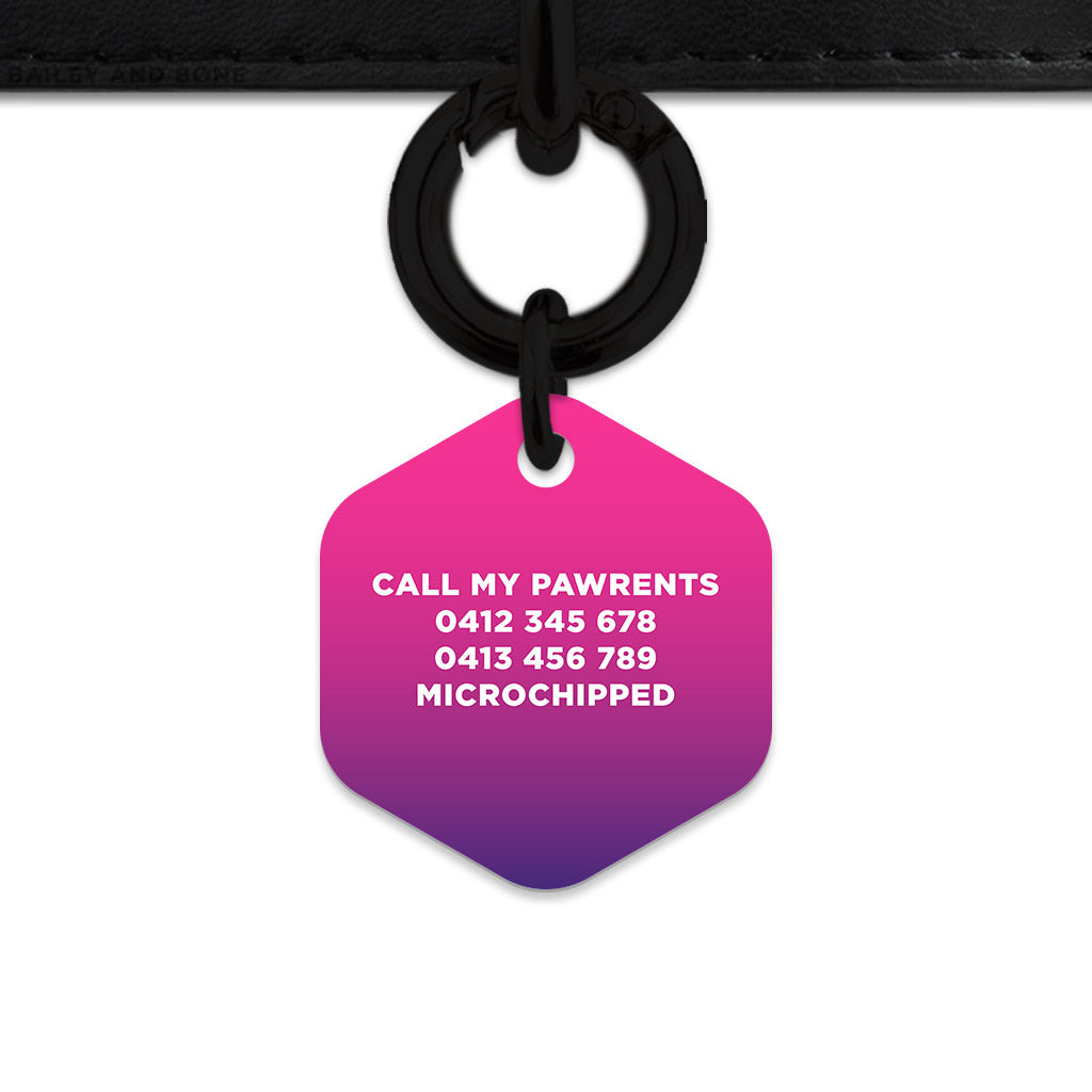 Purple Gradient Pet ID Tag