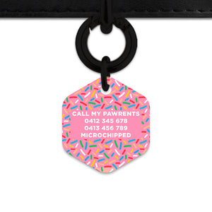 Pink Birthday Sprinkles Pet ID Tag