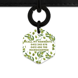 Olive Pattern Pet ID Tag