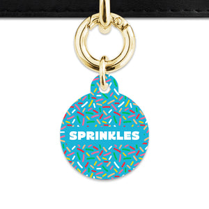 Blue Birthday Sprinkles Pet ID Tag