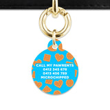 Blue Waffles Pattern Pet ID Tag