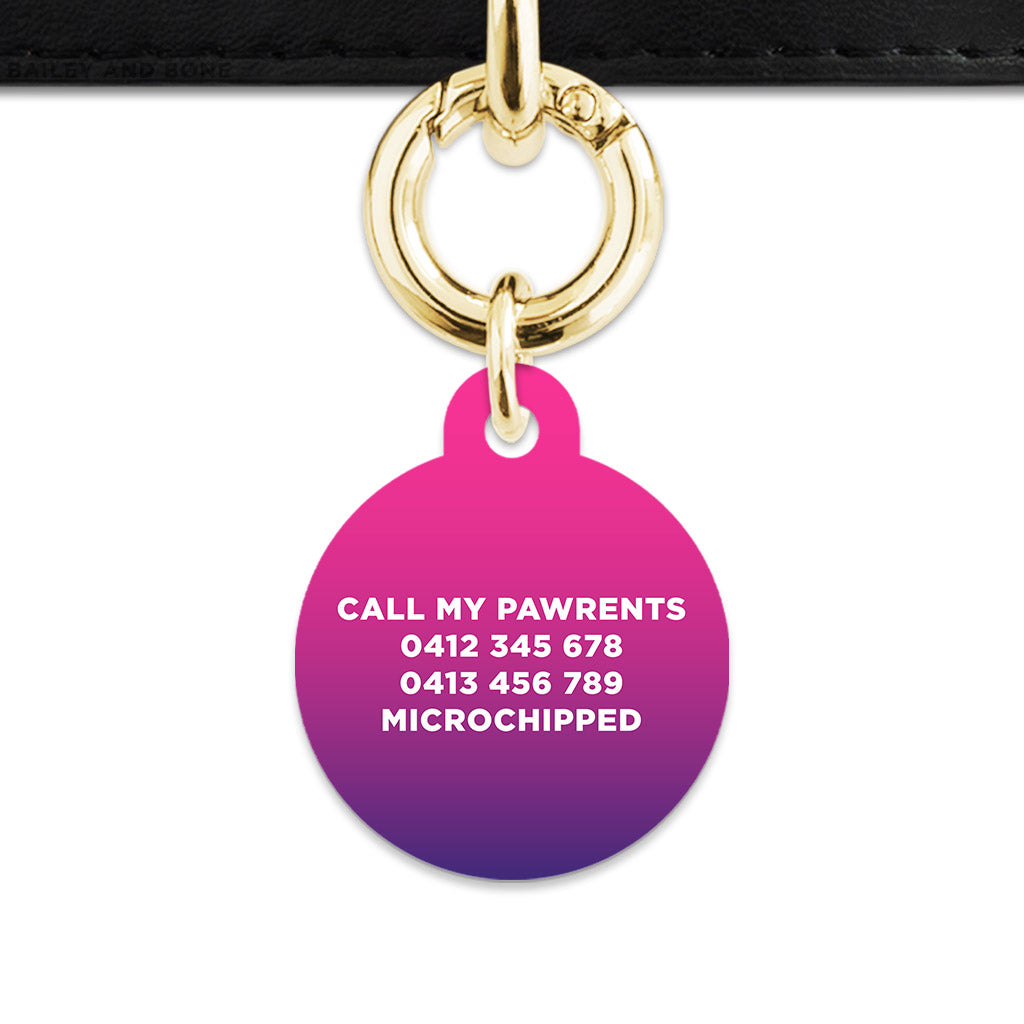 Purple Gradient Pet ID Tag