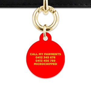 Burger Pattern Pet ID Tag