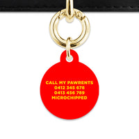 Burger Pattern Pet ID Tag