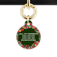 Christmas Wreath Pet ID Tag