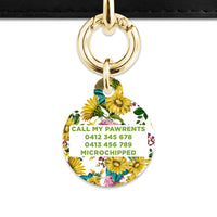 Vintage Sunflowers Pet ID Tag